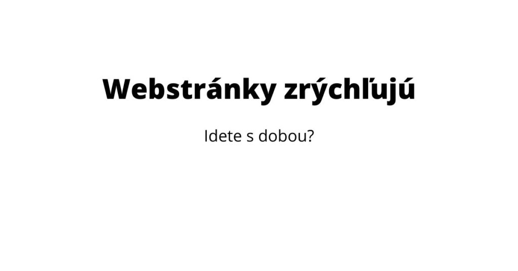 Nenáročná webstránka s množstvom funkcií